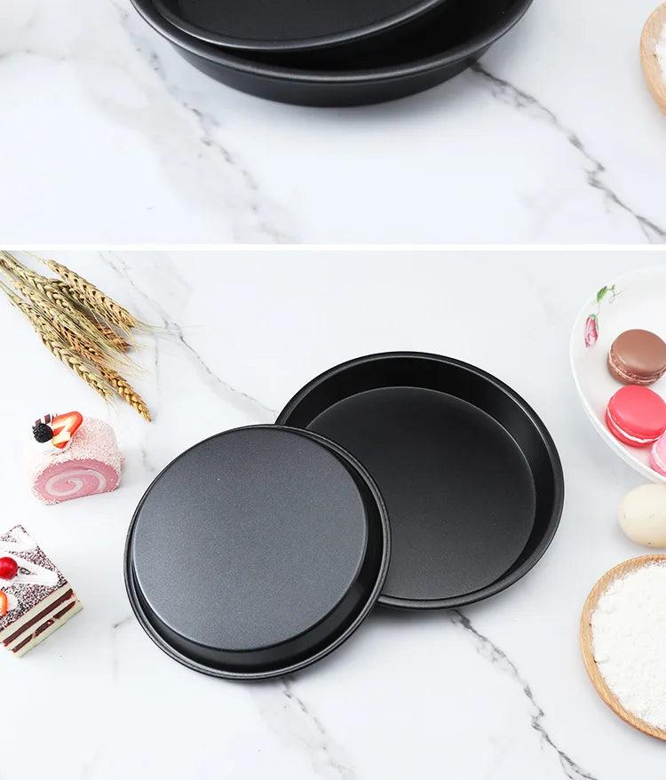 Pizza Baking Pan Carbon Steel Nonstick - 3 Pcs Set Round