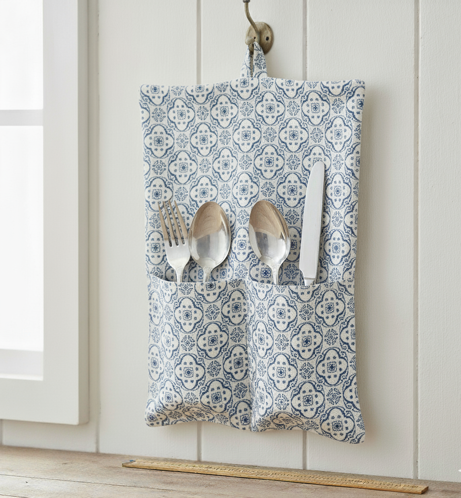 Hanging Cutlery Holder - Space-Saving Kitchen Organizer