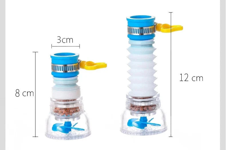 Rotating Water Filter Gadgets Extendable Spray Water Saving Kitchen Accessories Gadgets