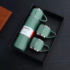 Vacuum Flask Set With 2 Steel Cup-500 ML Bottle