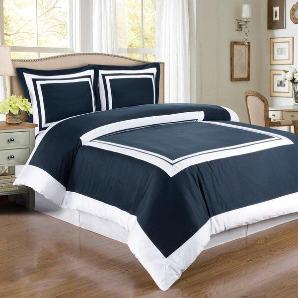 Deluxe Hotel Style Cotton Satin Duvet Cover Set