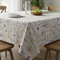 Printed Cotton Duck Table Cover-Multi Floral