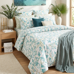 Premium 4-Piece Double Bed Sheet Set - Oceanic Oasis