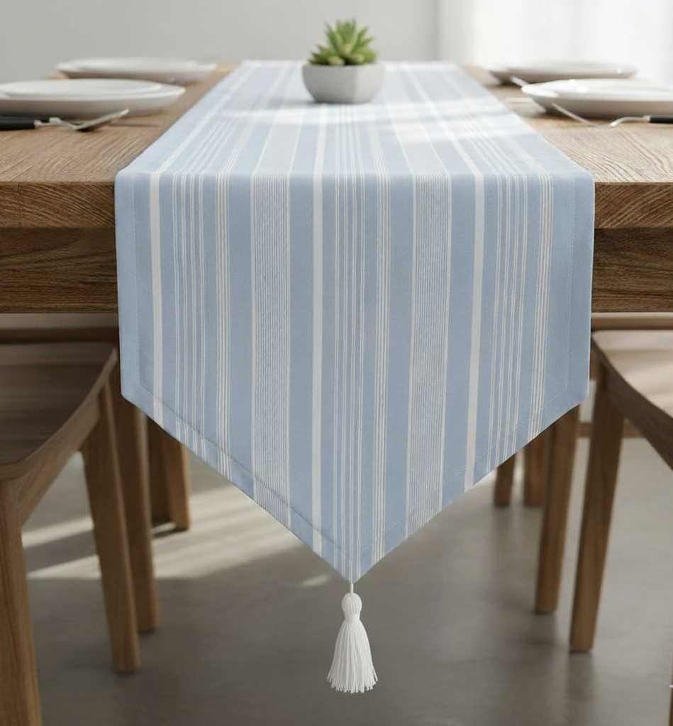 Waterproof Dining Set - Blue Irregular Stripe