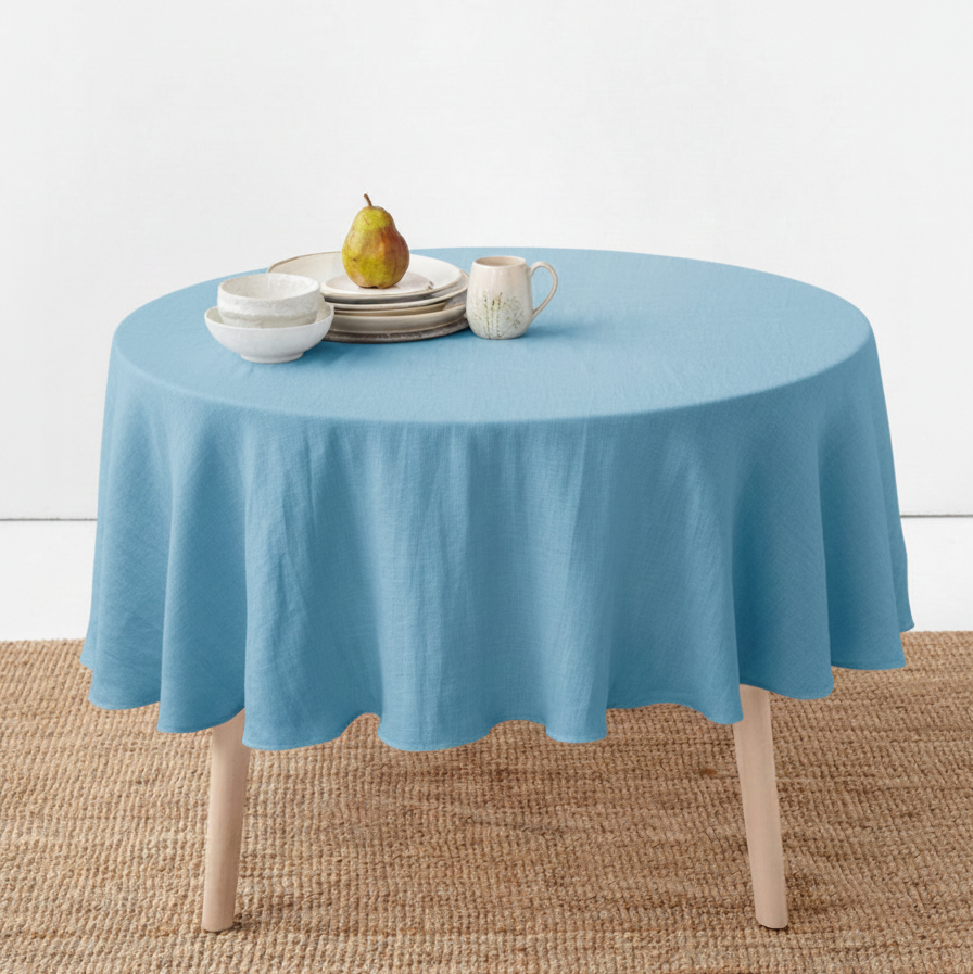 Round Table Cloth Solid Cotton