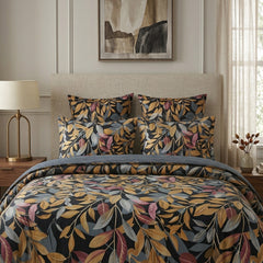 Autumn Canopy Cotton Printed Duvet Cover Set