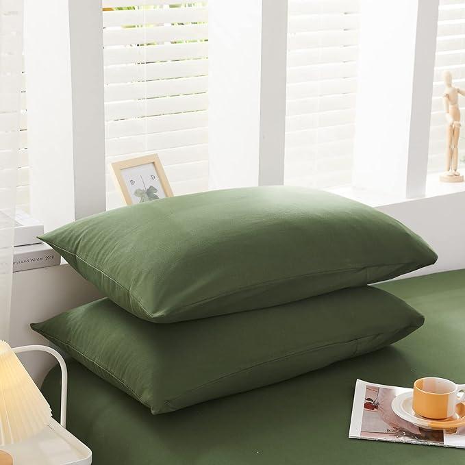 Envelope Soft Cotton Bed Pillow Covers-Pair