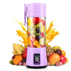 4 Blades Electric Blender Mini Portable Juicer USB Rechargeable Mixer 380ml