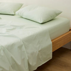 Plain Cotton Bed Sheet Set - Mint