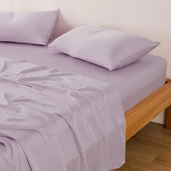 Plain Cotton Bed Sheet Set - Lilac