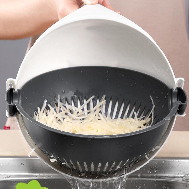 Multifunction Wet Basket Vegetable Cutter with Drain Basket