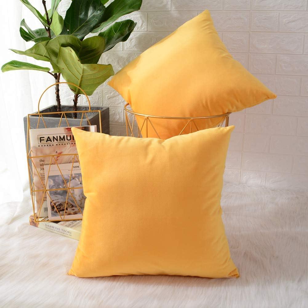 Plain Velvet Cushion Covers - Pack Of 2