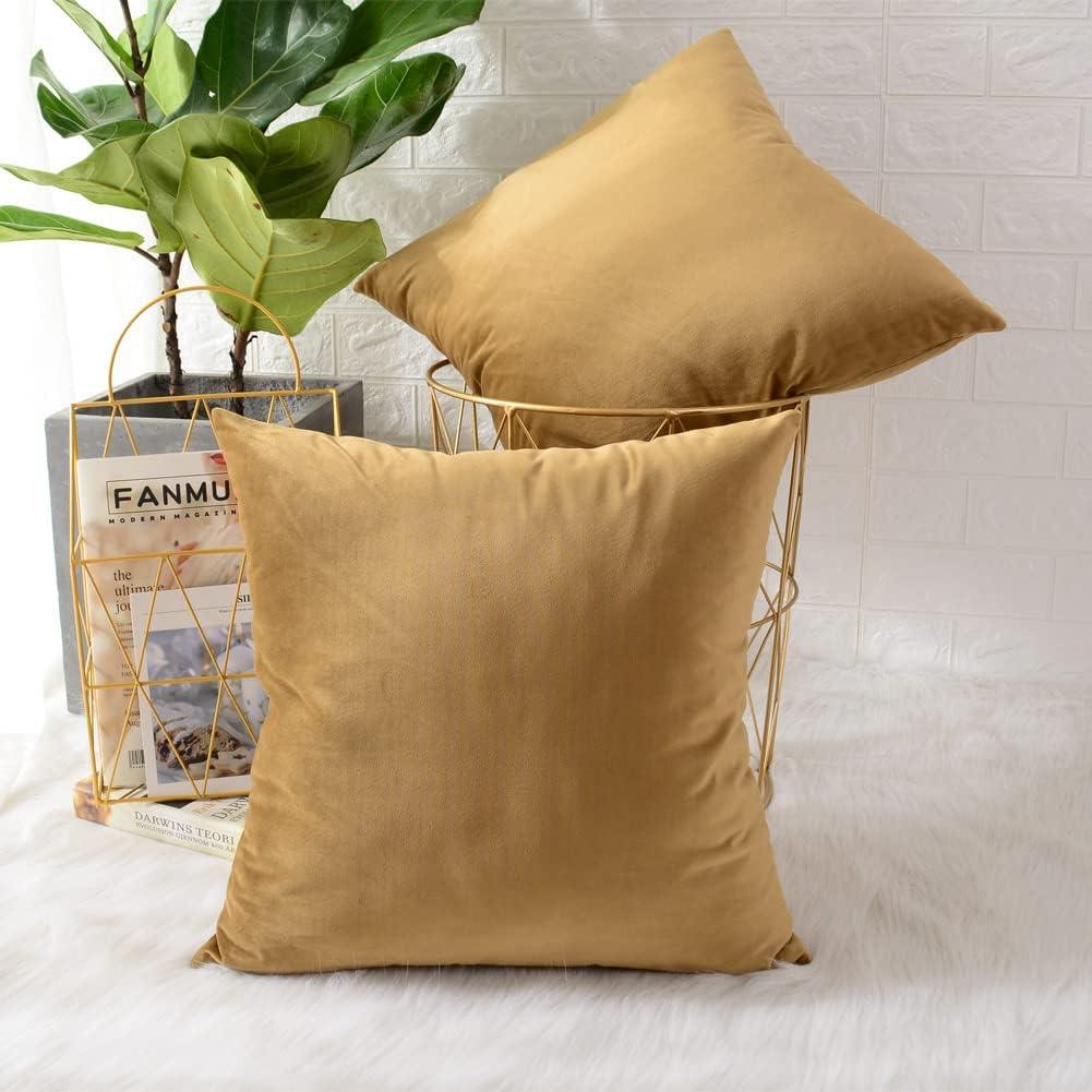 Plain Velvet Cushion Covers - Pack Of 2