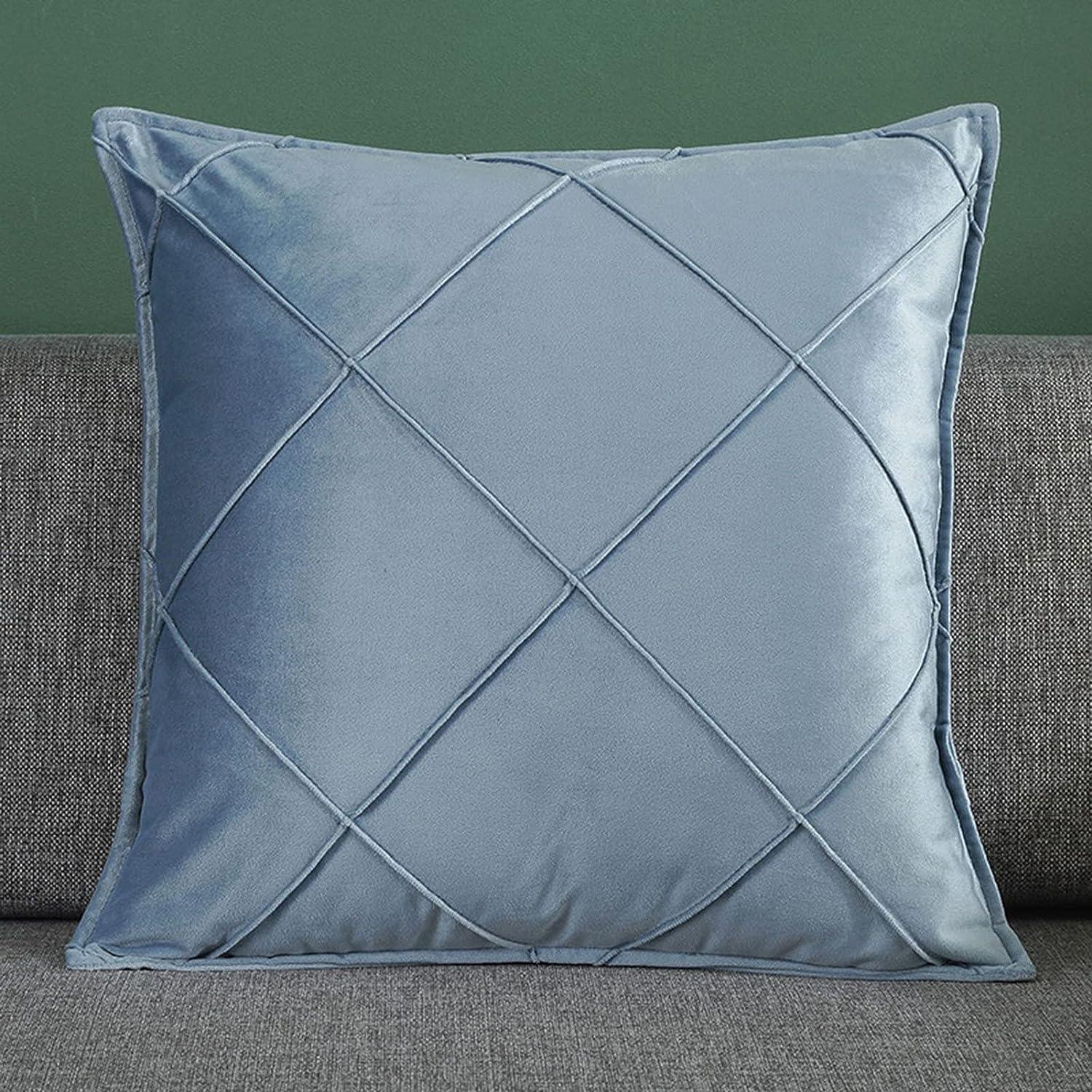 Cross Pleated Velvet Cushion Covers - 1 Pc