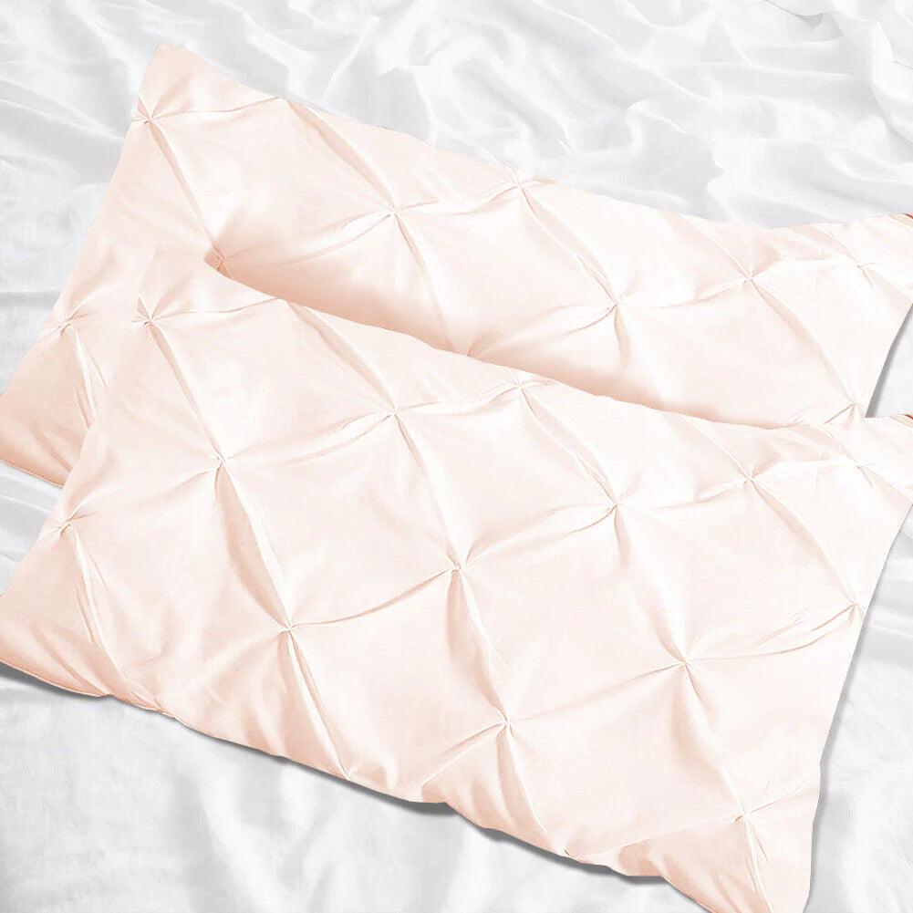 Luxury Cotton Pintuck Pillow cases Pack Of 2