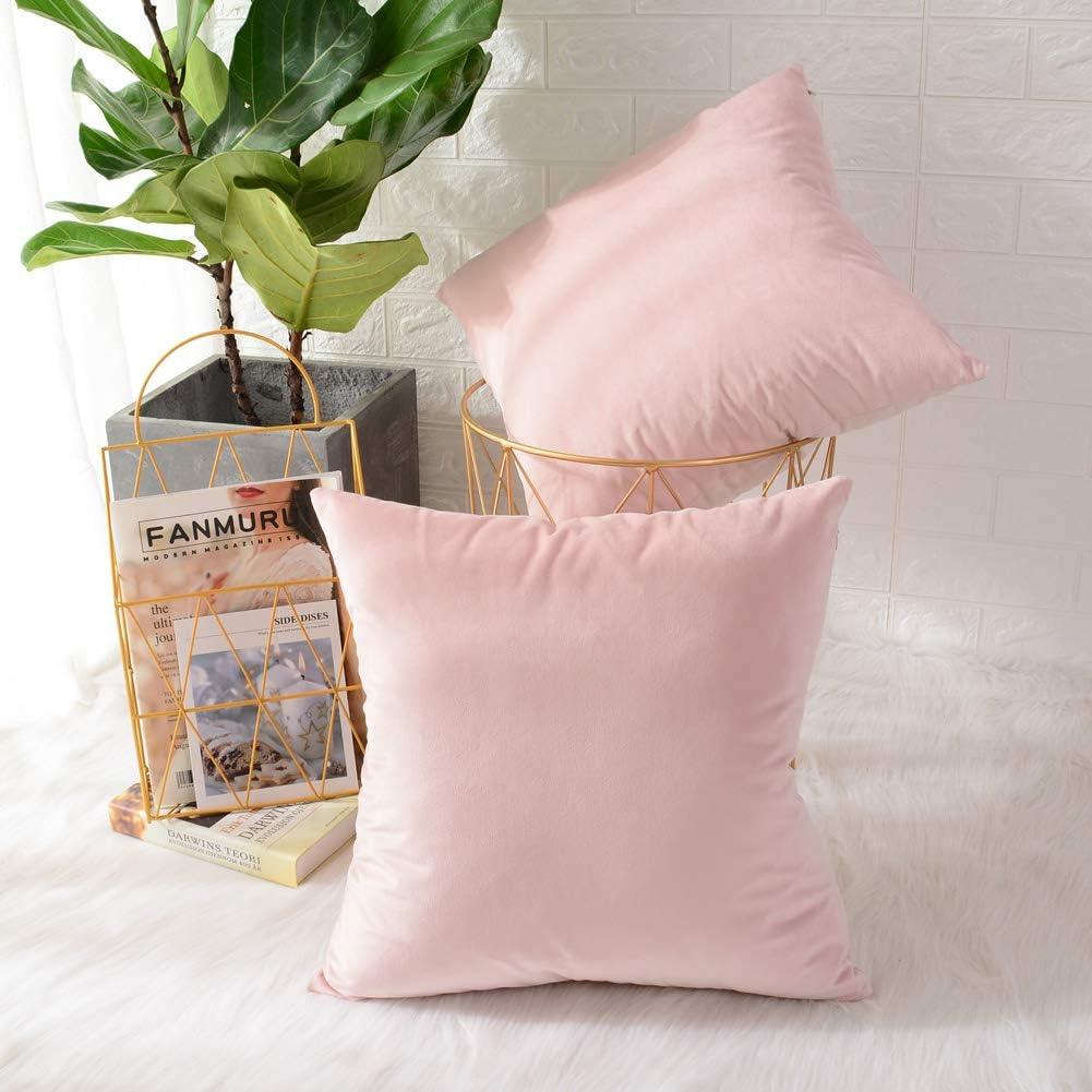 Plain Velvet Cushion Covers - Pack Of 2