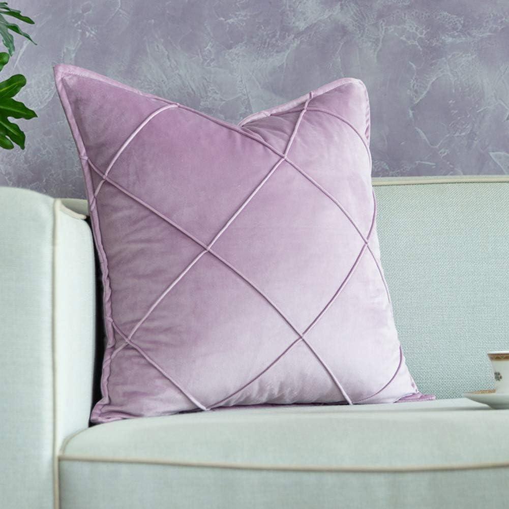 Cross Pleated Velvet Cushion Covers - 1 Pc