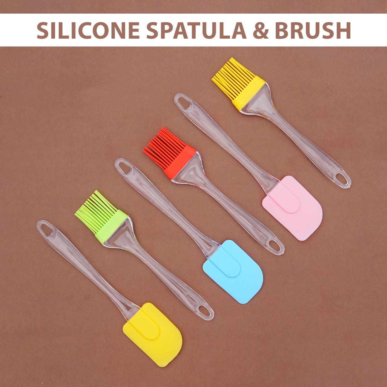 Silicone Spatula & Brush - 2 Pcs Set