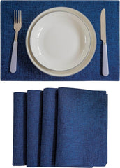 Jute Table Mat Set - Blue