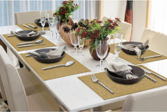 Jute Table Mat Set - Dark Beige