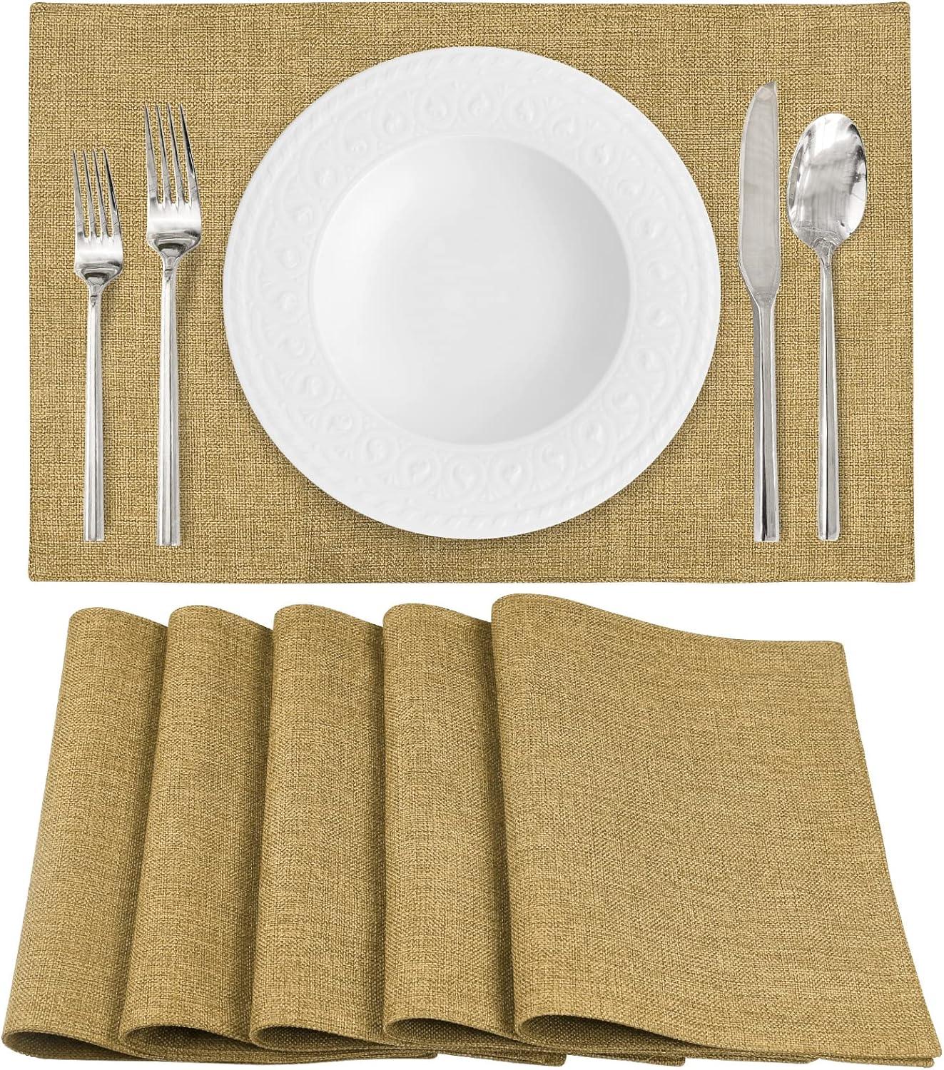 Jute Table Mat Set - Dark Beige