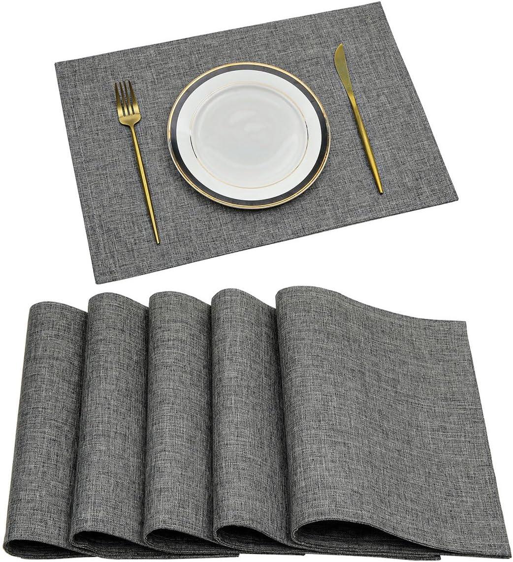 Jute Table Mat Set - Grey