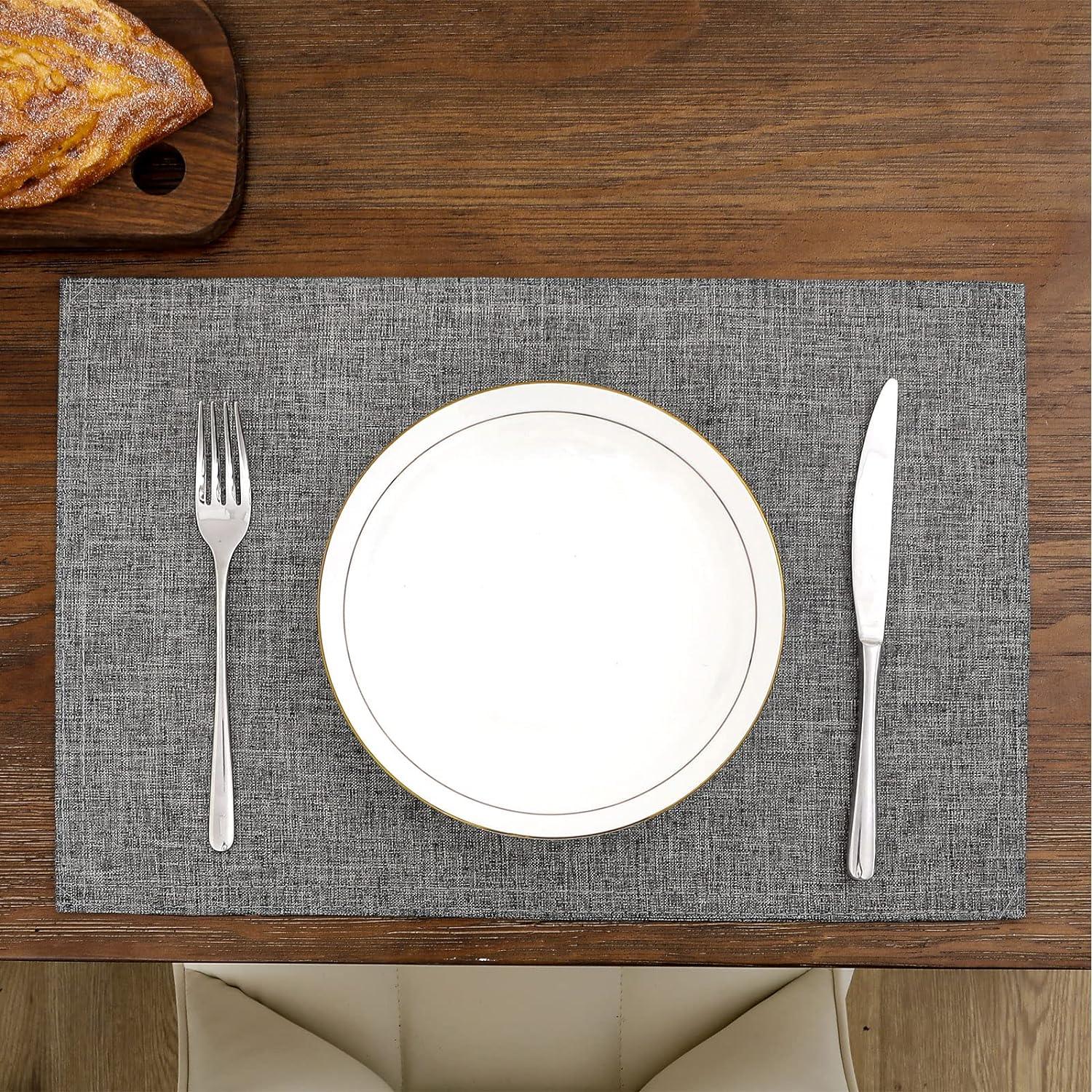 Jute Table Mat Set - Grey