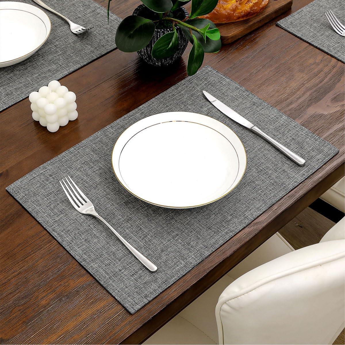 Jute Table Mat Set - Grey