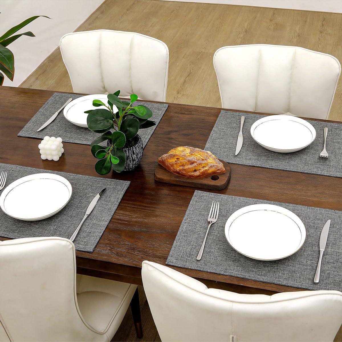 Jute Table Mat Set - Grey