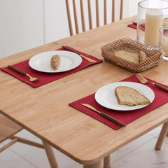 Jute Table Mat Set - Red