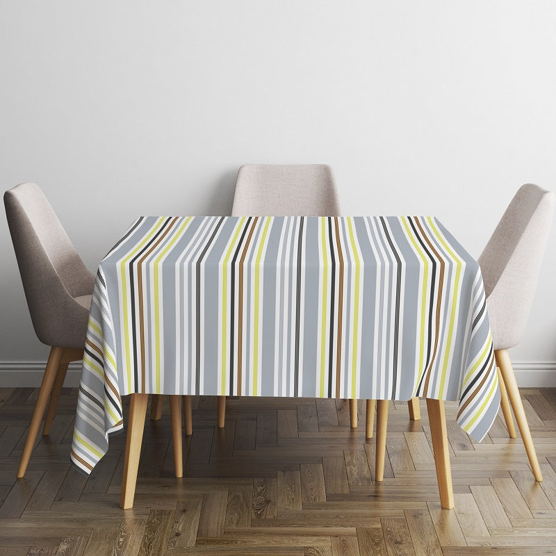 Printed Cotton Table Cover-Multi Shade Lines