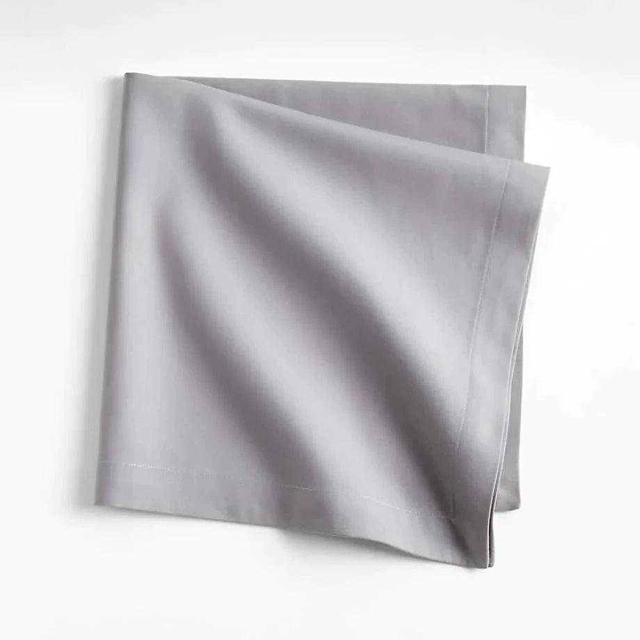 Plain Cotton Napkins -  Metal Grey