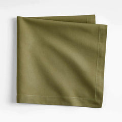 Plain Cotton Napkins - Moss Green