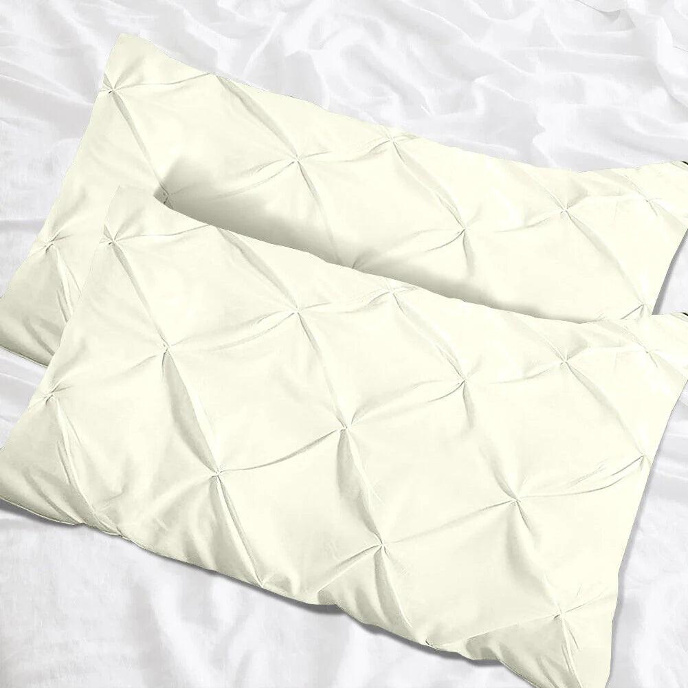 Luxury Cotton Pintuck Pillow cases Pack Of 2