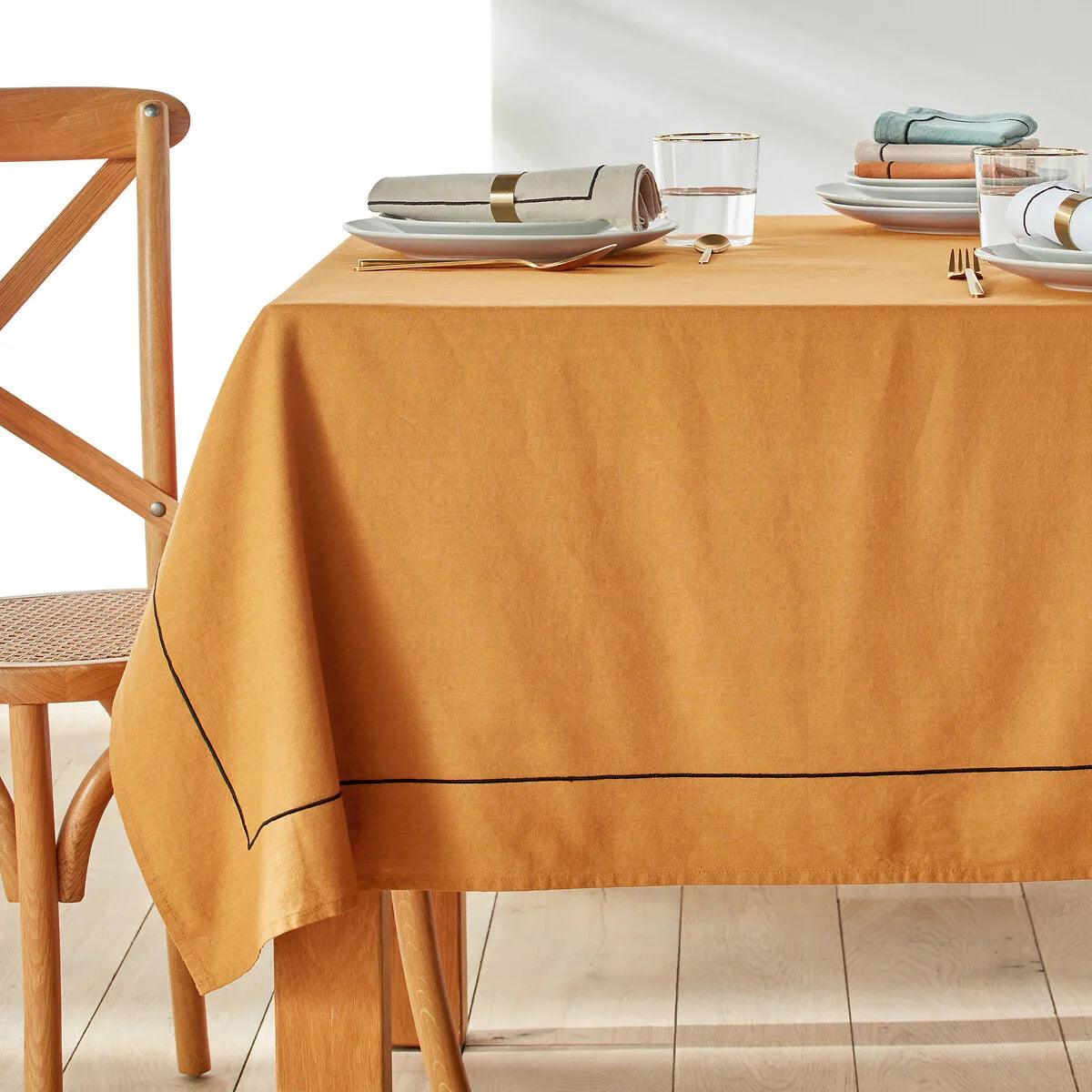 Cotton Dinning Set With Barrata - Jaffa Orange