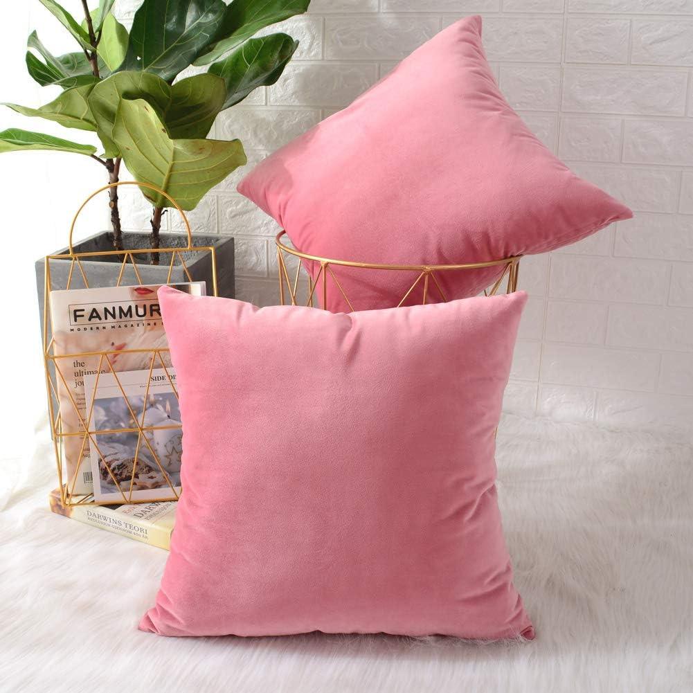 Plain Velvet Cushion Covers - Pack Of 2