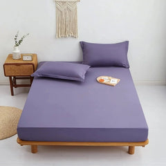 Purple Egyptian Cotton Fitted Sheet Set