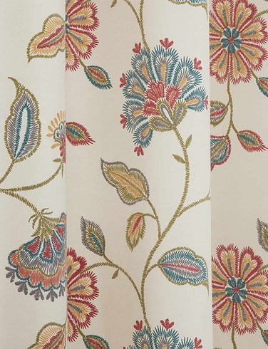 2Pc Printed Blackout Curtains – Premium Floral Bloom