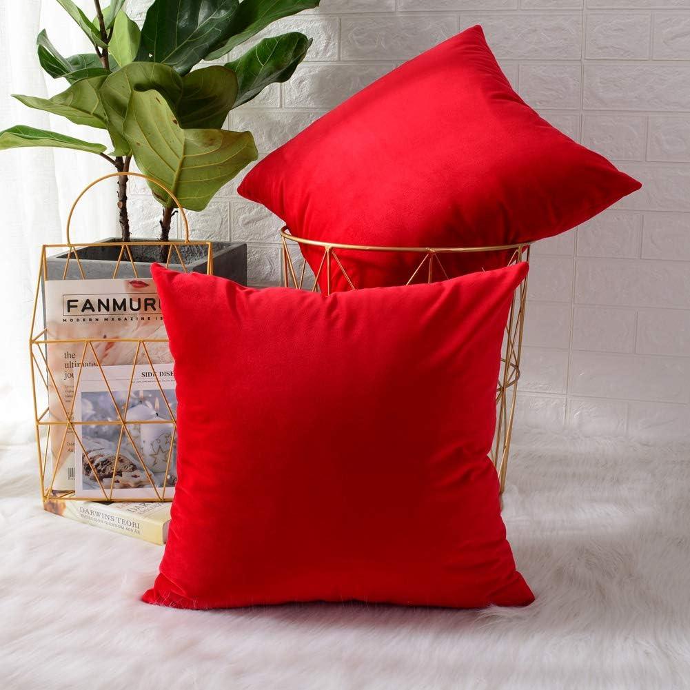 Plain Velvet Cushion Covers - Pack Of 2