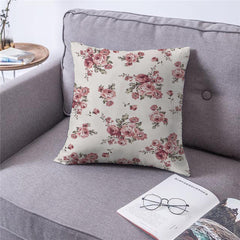 Waterproof Rose Garden Printed Cushion Cover-1 Pc