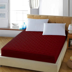 Quilted Waterproof Mattress Protector - Red