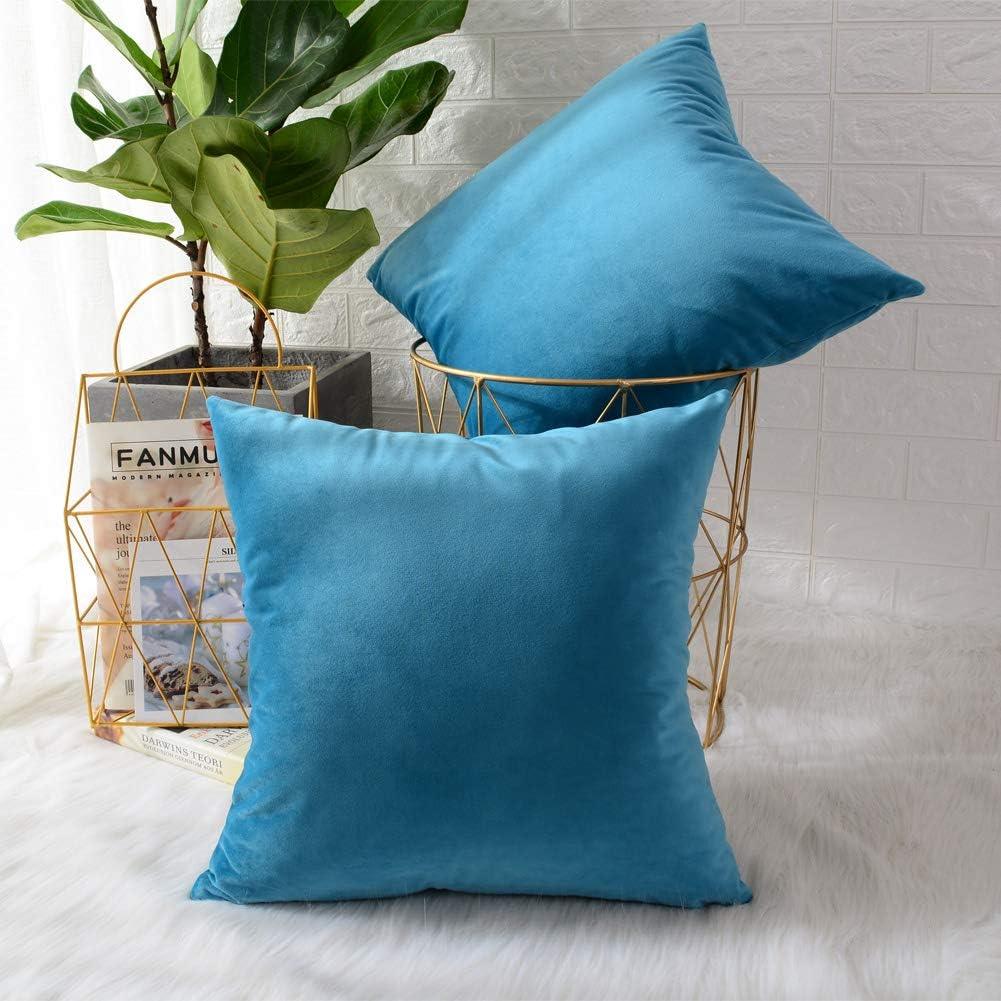 Plain Velvet Cushion Covers - Pack Of 2