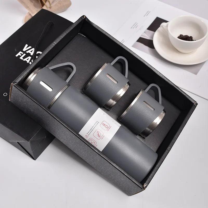 Vacuum Flask Set With 2 Steel Cup-500 ML Bottle