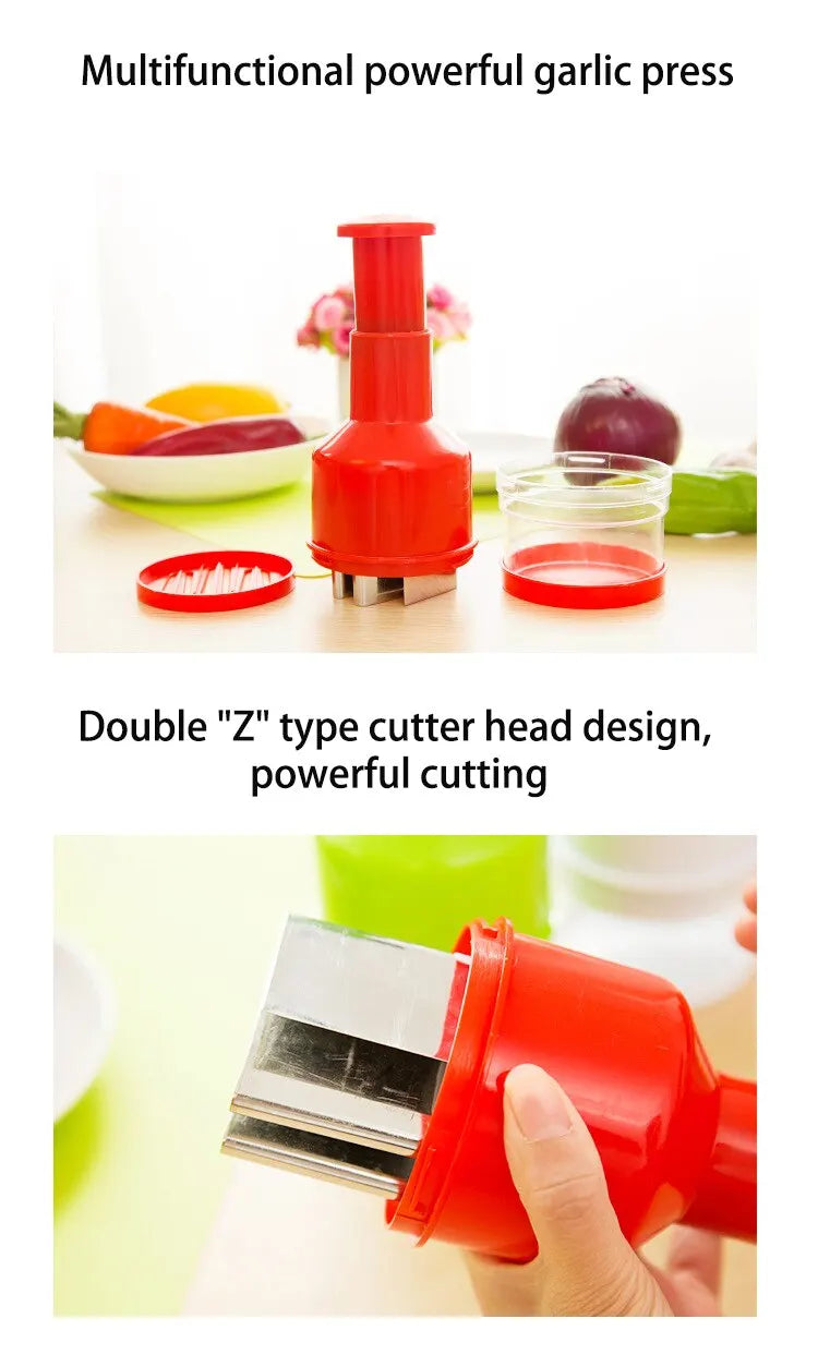 Multi-functional creative hand pressure vegetable - garlic masher press pressure vegetable cutter