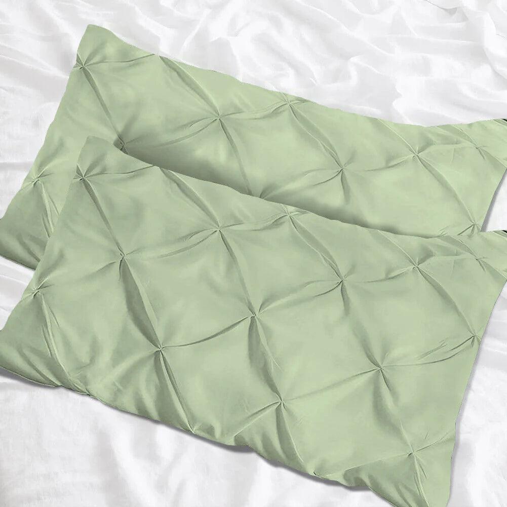 Luxury Cotton Pintuck Pillow cases Pack Of 2