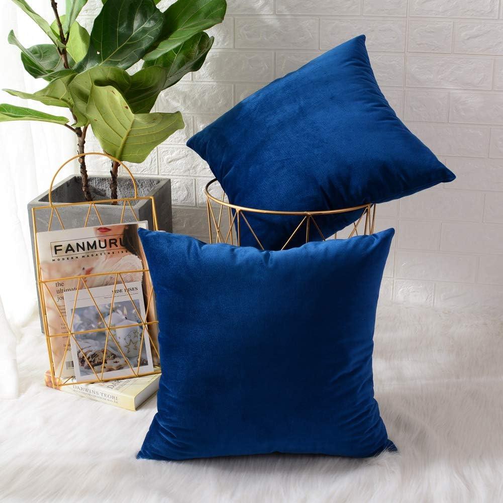 Plain Velvet Cushion Covers - Pack Of 2