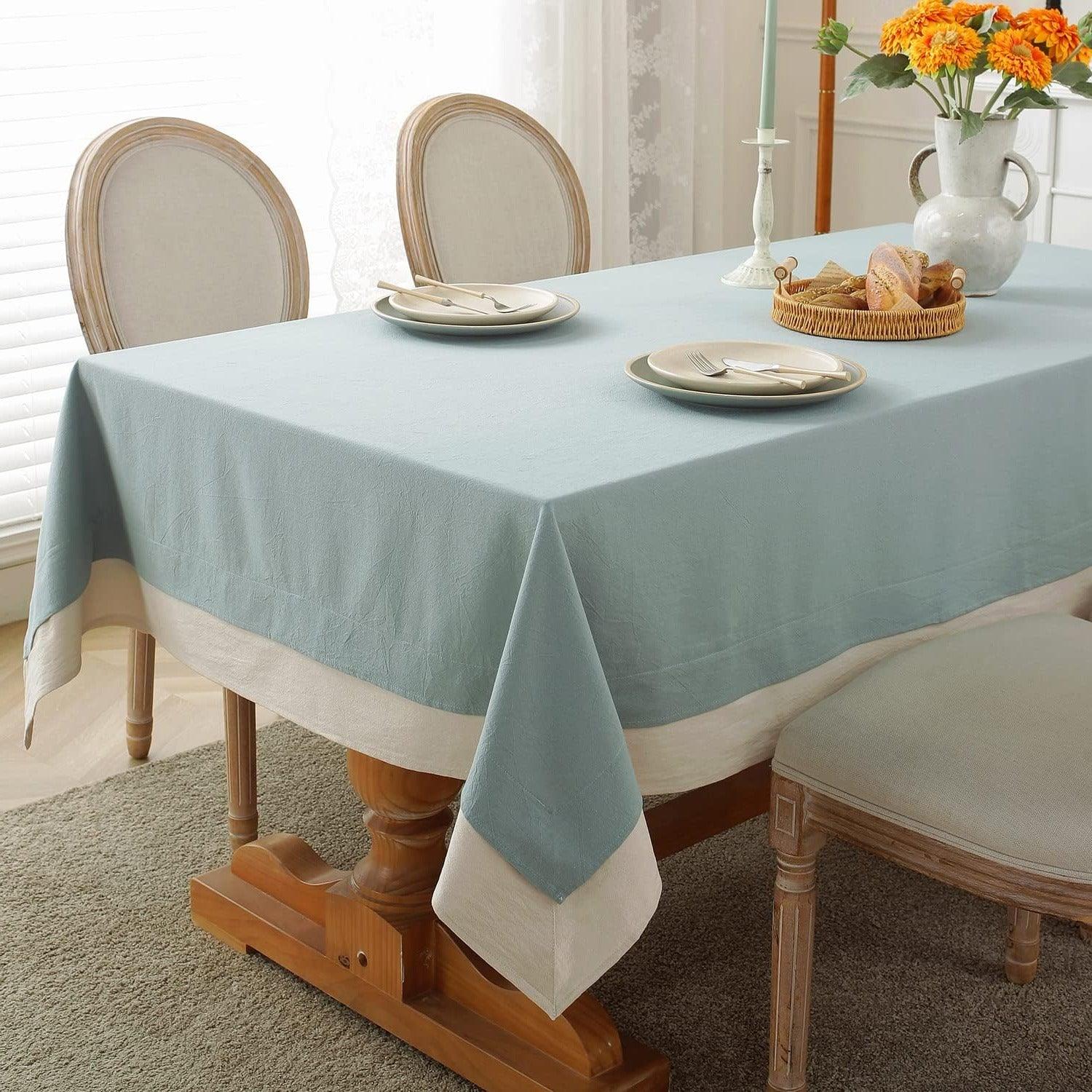 Bordered Cotton Table Cover