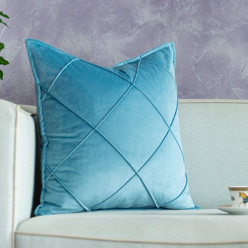 Cross Pleated Velvet Cushion Covers - 1 Pc