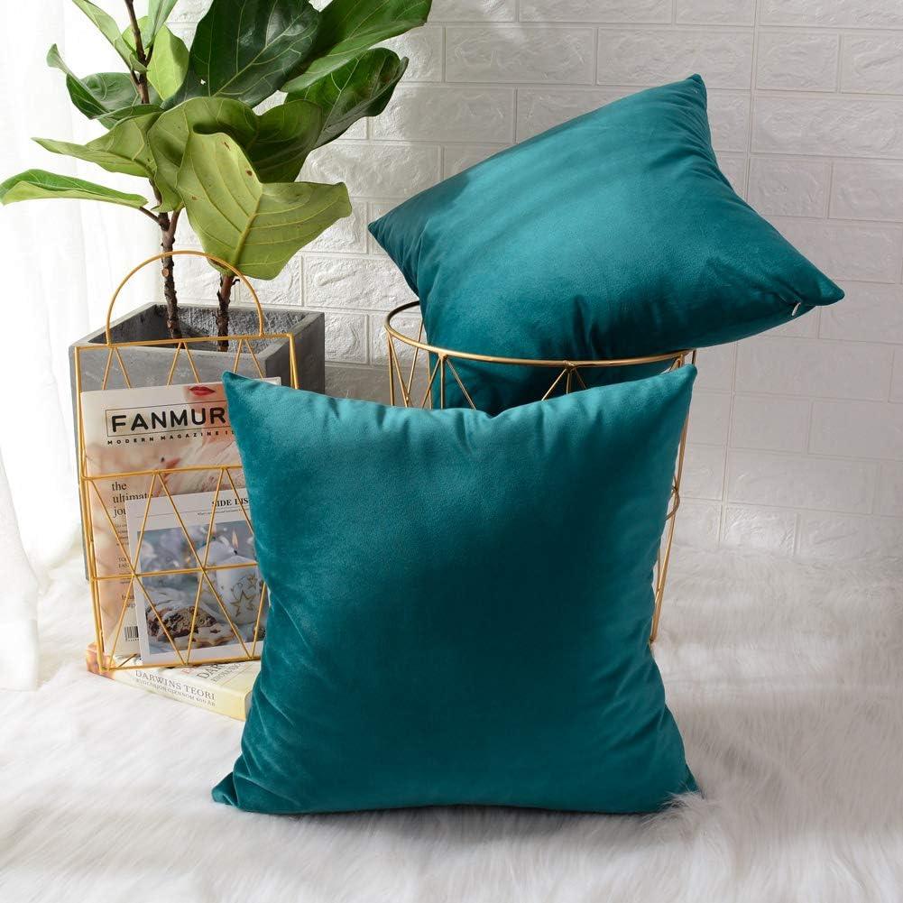 Plain Velvet Cushion Covers - Pack Of 2