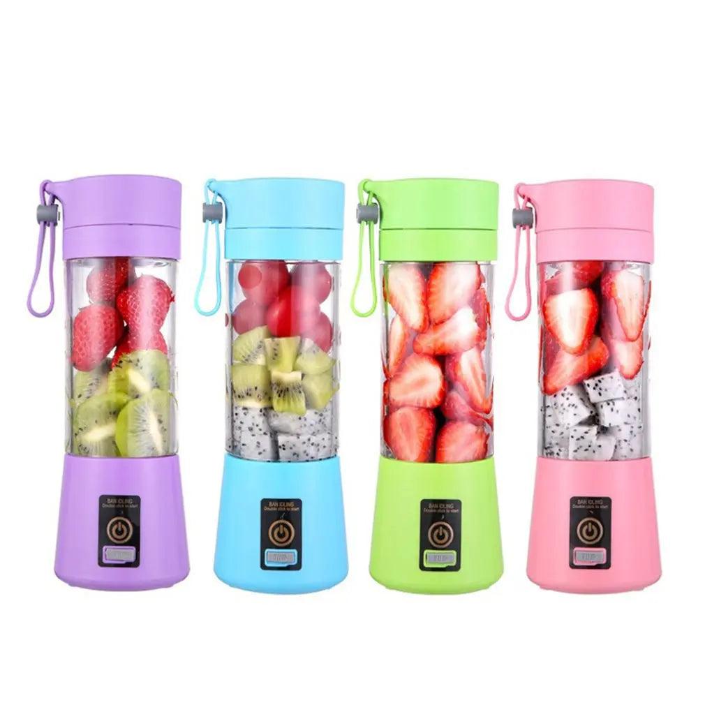 4 Blades Electric Blender Mini Portable Juicer USB Rechargeable Mixer 380ml